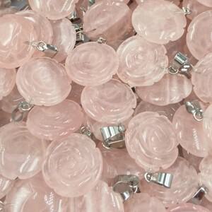천연 핑크 크리스탈 쿼츠 장미꽃 모양 레이키 힐링 에너지 원석 발렌타인데이 수집 장식품