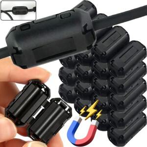 120pcs TDK 5mm 직경 페라이트 코어 소음 억제기 전력선 전원 코드 필터 링 케이블 클램프 RFI EMI 클립