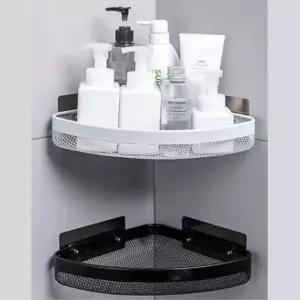 스텐 부착식 선반 삼각코너 욕실선반 틈새선반 조립식선반 철제 랙 미니선반 메탈선반