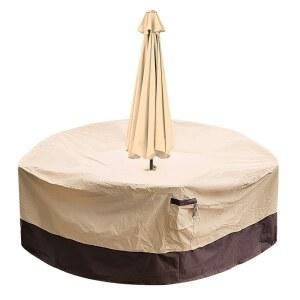 sunsure 파티오 테이블 의자 세트 커버 23.6인치)) 방수 베란다 59.9cm(61 원형 x 욕조 타원형 구멍 우산 정원 가구 (154.9 야외