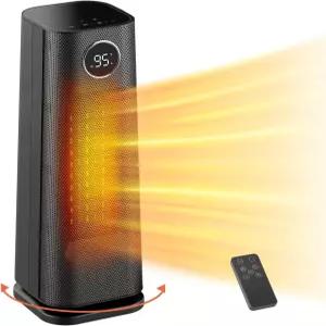 실내용 인스턴 스페이스 히터 온도 조절기가 장착된 1500W 고속 난방 세라믹 24시간 타이머가 조용한