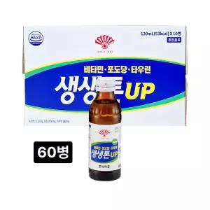 부채표 생생톤up 120ml x 60병 생생톤업 비타민음료 생생톤