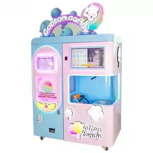 상업용 솜사탕 자판기 판매 스마트 터치 스크린 시스템을 갖춘 셀프 서비스 로봇 메이커 쇼핑몰 아케이드