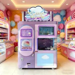자동 솜사탕 자판기 스마트 로봇 기계 쇼핑몰 놀이공원 소매점용 셀프 서비스 제조기