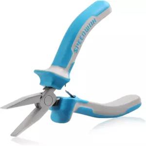 SPEEDWOX 4.5인치 주얼리용 평평한 노즈 플라이어 부드러운 턱 와이어 굽힘 또는 펴는 링 오프닝 오리 빌