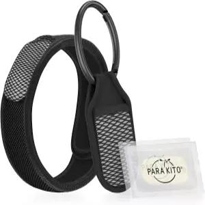 파라키토 모기 퇴치제 블랙 손목밴드 1개와 클립 보너스 1개