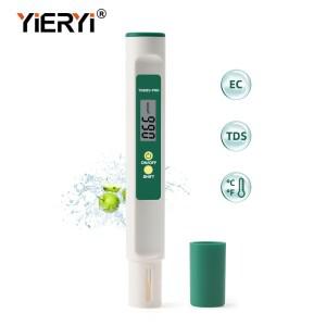 Yieryi YY-200 디지털 TDS EC 미터 펜 물 테스터(식수용 온도 포함) 수족관 수경법 PPM 전도도 모니터