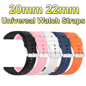 범용 20mm 스마트 호환 워치 밴드 교체용 조절 가능 스트랩 화웨이 호환 삼성 호환 갤럭시 호환 실리콘 손