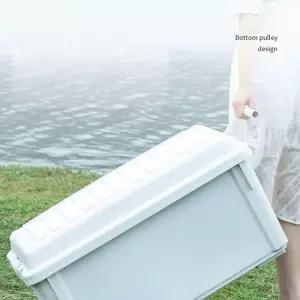 카고박스 대형 플라스틱 다용도 보관 캠핑 트렁크 100l 여행 투톤 정리함 멀티상자