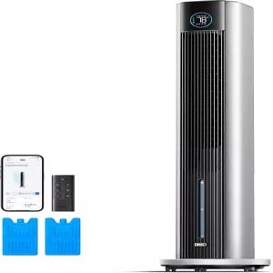 침실용 DREO 타워 선풍기 차가운 공기를 불어넣는 43인치 냉각 팬 업그레이드 증발식 냉각기 조용한 80