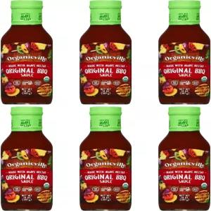 빌 오리지널 바비큐 소스 - 달콤하고 스모키한 맛 텐 프리 비GMO 아가베 넥타로 만든 14온스 6팩