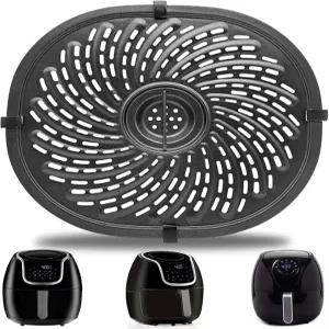 PowerXL Vortex 7 QT 에어프라이어용 그릴 팬 타원형 논스틱 10.3 *9.5 액세서리 교체 부품 랙 트레이