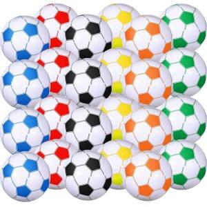 chivao 48피스 공기 주입식 축구 비치볼 선물, 볼 수영장 게임 여름 장식 파티 활동 40.6cm(16인치) 스포츠 비치 벌크 용품 야외