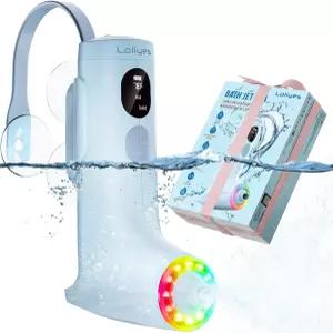 욕조용 롤리스 배스 제트 휴대용 스파 여성용 3단계 조절식 버블 모드 페스티벌 선물 편안한 가정용 블루