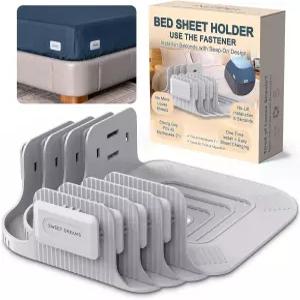 모서리용 침대 시트 홀더 - 맞춤 스냅 잠금 단단하고 단단히 고정합니다 내구성이 뛰어난 ABS 매트리스