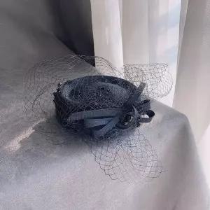 개화기 공주풍 무대 소품 코(1) 망사 페도라 셀프웨딩 모자