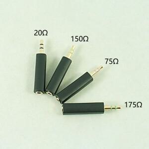 HiFi 이어폰 MP3 DAP 용 변환기 플러그 오디오 수-3.5mm 암 임피던스 어댑터 20 75 150Ohm