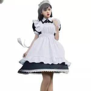컨셉 촬영 졸사 스쿨룩 공주 긴팔 의상 전투메이드 세라복 코스프레 메이드복