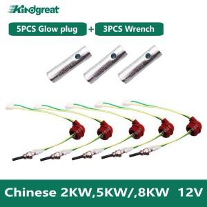 5PCS 12V 2KW 5KW 8KW 중국어 주차 히터 글로우 플러그 세라믹 핀 + 트럭 보트 공기 디젤 가열 와이어에 대