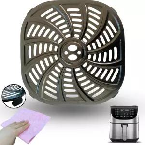 구미아 GAF778 에어프라이어용 GN 7QT 그릴 팬 업그레이드된 크리스퍼 플레이트 트레이 삽입 랙 격자 선반