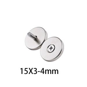 5~100PCS 15X3-4mm 가정용 냉장고, 사무실 DIY용 소형 원형 자석