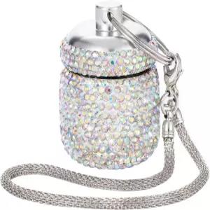 비타민 보충제(AB)를 위한 열쇠고리 약 보관함이 있는 지갑 보석 반지 홀더용 상자 다이아몬드 소형 알약