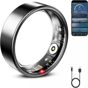 여성 및 남성용 밀레이 스마트 링 트래커 혈중 산소 심박수 모니터 수면 방수 피트니스 오래 지속되는