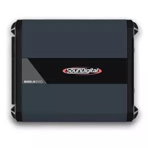 SounDigital - 자동차 풀 레인지 앰프 800 4채널 800와트 RMS 4옴 컴팩트 사이즈 프로페셔널 품질 2025
