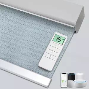 모터식 100 암막 롤러 그늘막 - 리모컨 충전식 배터리 또는 플러그인 투야 WiFi 옵션 홈 및 사무실 자동