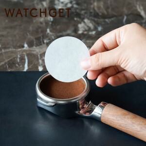 에스프레소 종이 필터 100 조각 51mm 58mm 포타필터 바구니와 호환 일회용 디스크