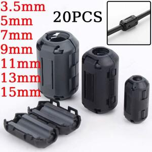 페라이트 코어 코드 링 초크 비드 3.55791315mm USB 안테나 용 RFI EMI 소음 억제 필터 HDMI 호환 오디오