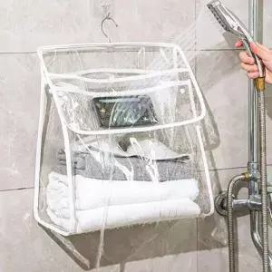 대용량 샤워 수건 수납 파우치 1P 벽걸이형 여행 샤워실 헬스