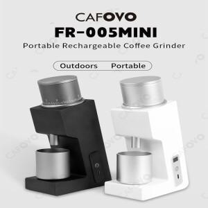 CAFOVO FR-005Mini 호환 전기 커피 그라인더 160RPM 304 스틸 38mm 원뿔형 버 휴대용 야외 충전식 분쇄기