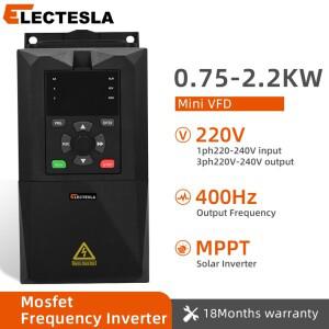 220V 0.75KW1.5KW2.2KW 1HP2HP3HP 모터 속도 제어 인버터용 경제적인 미니 VFD 가변 주파수 드라이브 변환