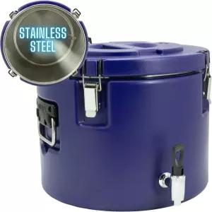 5갤런 단열 음료 쿨러 정수기 - 스테인리스 스틸 내부와 스파우트/스피곳이 있는 캠핑 파티 야외용 휴대용