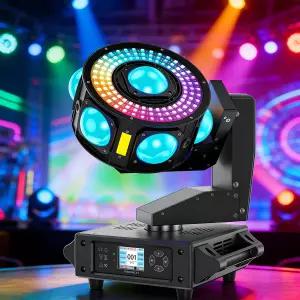 160W XYZ 3축 무빙 헤드 라이트 6x40W RGBW 빔/워시 콤보 스테이지 스트로브로 540 회전 DMX512