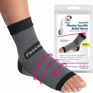 페디픽스 근막염 단일 슬리브 - 발 발뒤꿈치 스퍼스 평발 아킬레스건염 를 위한 아치 및 압박 지지대 소형