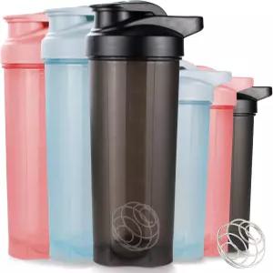 단백질 혼합용 셰이커 병 6팩 쉐이크용 컵 3개 24온스 20온스 멀티컬러