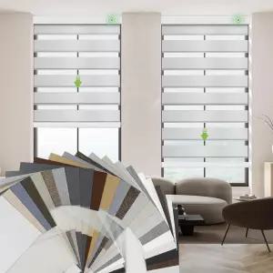 원격 기능이 있는 블리완스 모터식 얼룩말 블라인드 홈킷 알렉사 수평 자동 전기 창문 음영 90 스마트 및