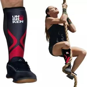 언브로켄샵 크로스 피트니스 신가드 종아리 압박 슬리브 7mm 역도 데드트 로프 클라이밍 남녀 싱글 박스