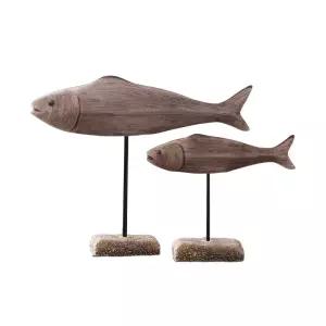 원목 물고기 엔틱 북유럽 인테리어 오브제 장식품