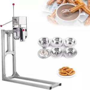 6개 노즐이 있는 부헬릭 커머셜 츄러스 메이커 머신 레스토랑 가정용 수직 도넛 필러 스테인리스 스틸