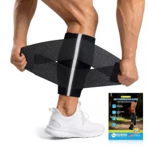 종아리 압박 슬리브 - 남녀용 조절 가능한 브레이스 표적 위한 혁신적인 다이아몬드 모양의 탄력 밴드