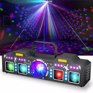 파티용 EYTSE DJ 조명 프로 8 in 1 DMX 및 사운드 활성화 쇼 머신 디스코 볼 클럽 댄스 바 공연 실내용