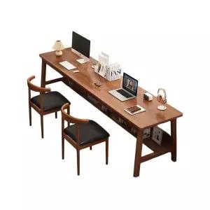 원목 좁고긴테이블 2인용 거실 책상 베란다테이블