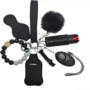 폼 병따개 손 소독제 홀더가 있는 여성용 피히퍼 손목시계 열쇠고리 세트 선물