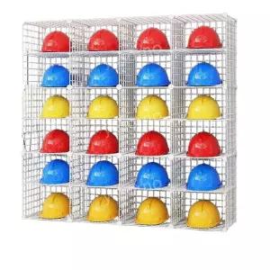 안전모 걸이대 벽면 벽걸이형 작업모걸이 보관 정리함 4행 6단