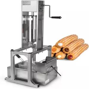 5L 상업용 츄로 기계 6L 프라이어 스테인리스 스틸 매뉴얼 스페인 츄러스 도넛 제조 가정용 레스토랑