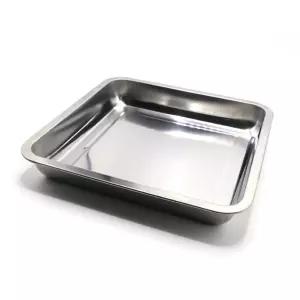 30x30cm H4.5cm 깊은 정사각 스텐 트레이 실험용 쟁반