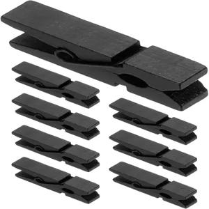 패티킬 1.4인치 나무 색깔 옷핀 100개 미니 컬러 옷 클립 사진 걸이용 튼튼한 그립 검은색